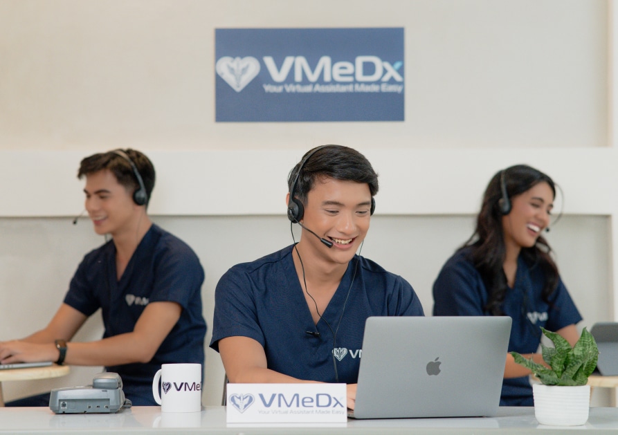 VMeDx prior authorization specialists working at the office.
