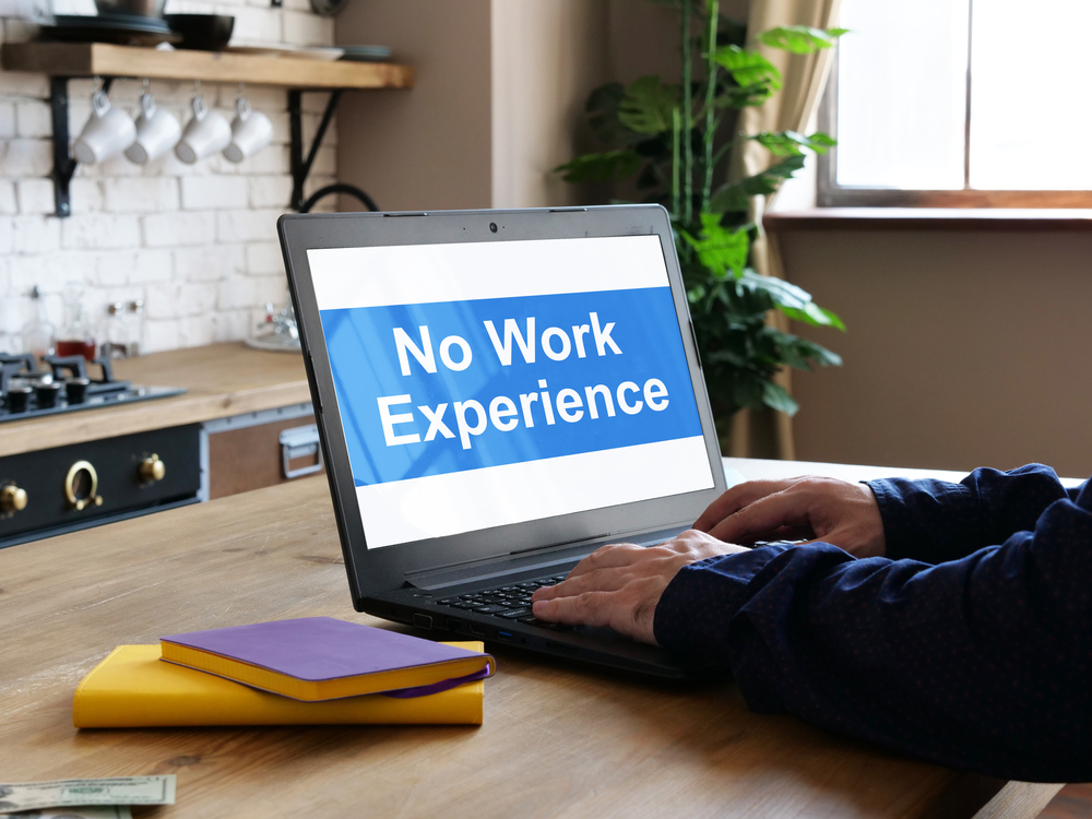 A screen from the laptop that displays no work experience, how to be a virtual medical scribe.