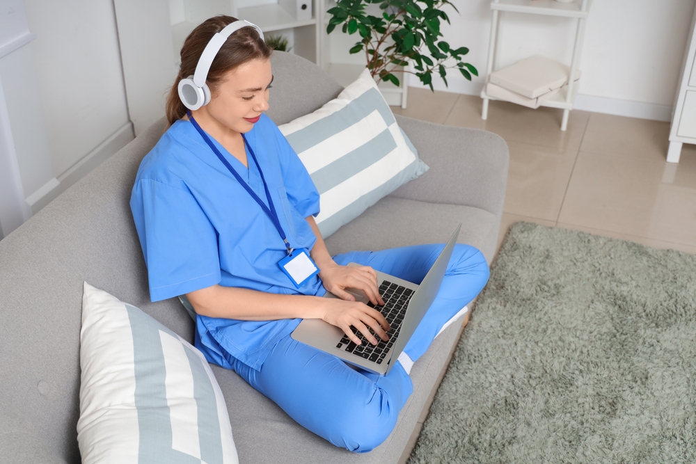 A virtual medical receptionist at home.