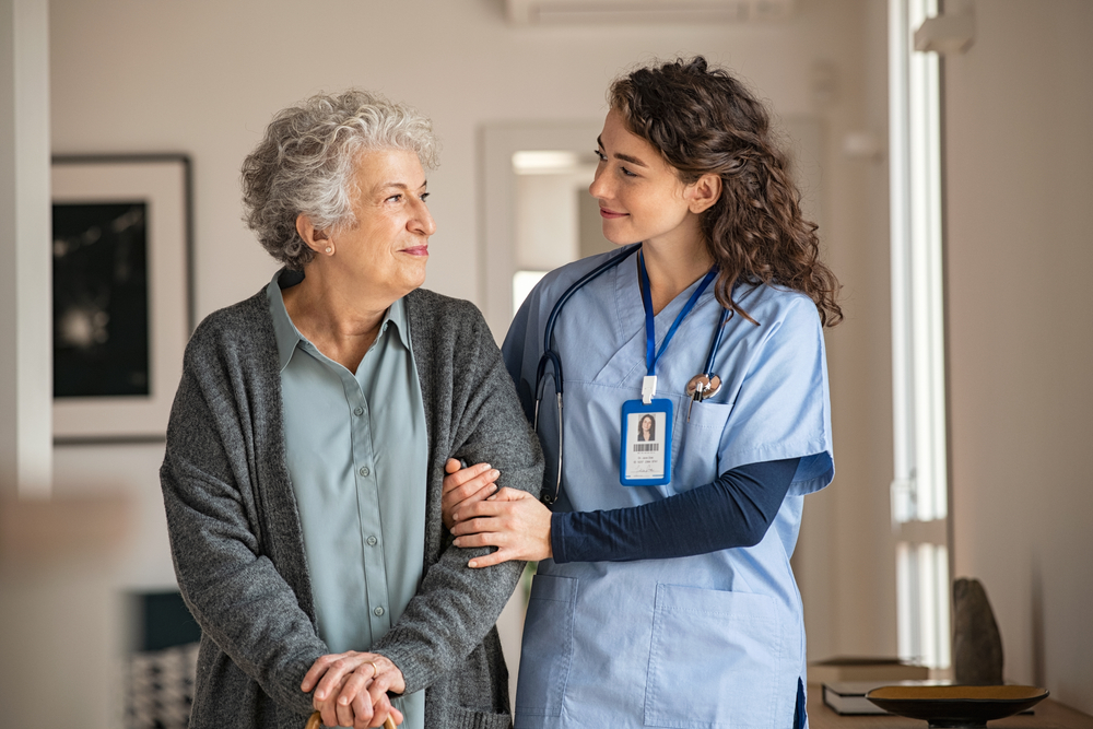The receptionist welcomed the patient during their visit to ensure a comfortable experience.
