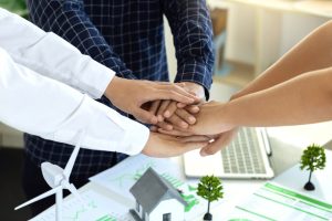 people holding hands together