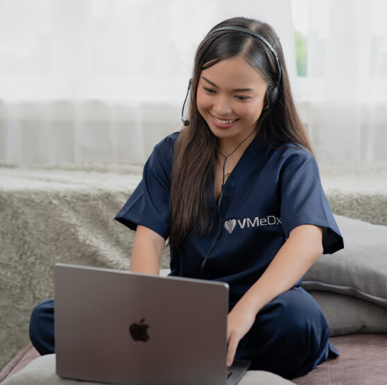 Woman-addressing-key-healthcare-issue-in-medical-advertising