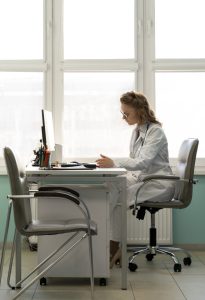 doctor getting ready for appointment, medical office administrative