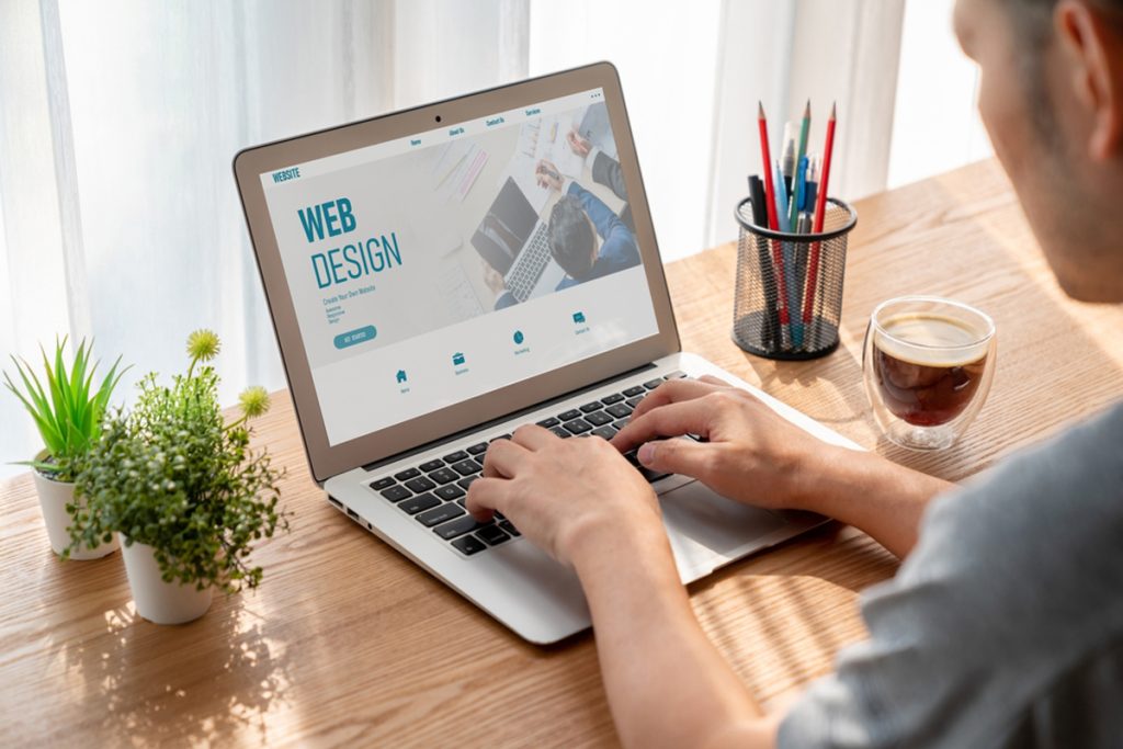 Website design software provides modern templates for medical web page design.