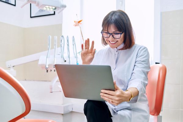virtual assistant for dental professionals consulting a client