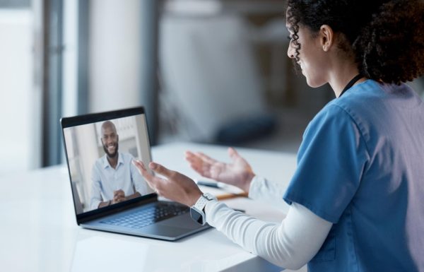 Virtual medical assistant having a video call with a patient for online consultation