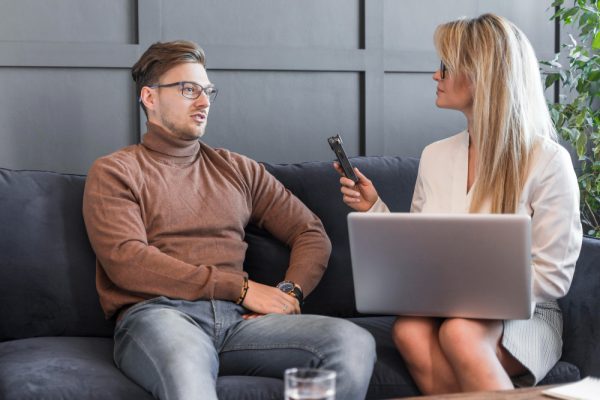 two people talking each other about what is appointment settings