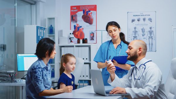 Cardiology doctor processing medical billing services