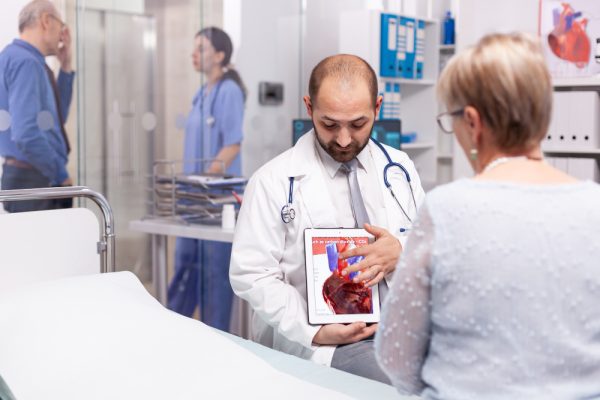 HIPAA compliant doctor talking about effect of heart attack